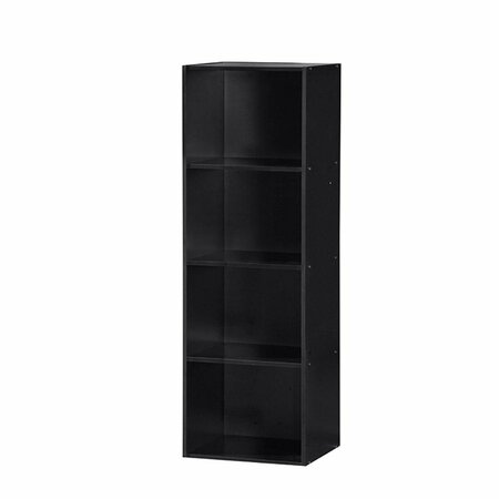 MADE-TO-ORDER Four Shelf Bookcase - Black MA1556986